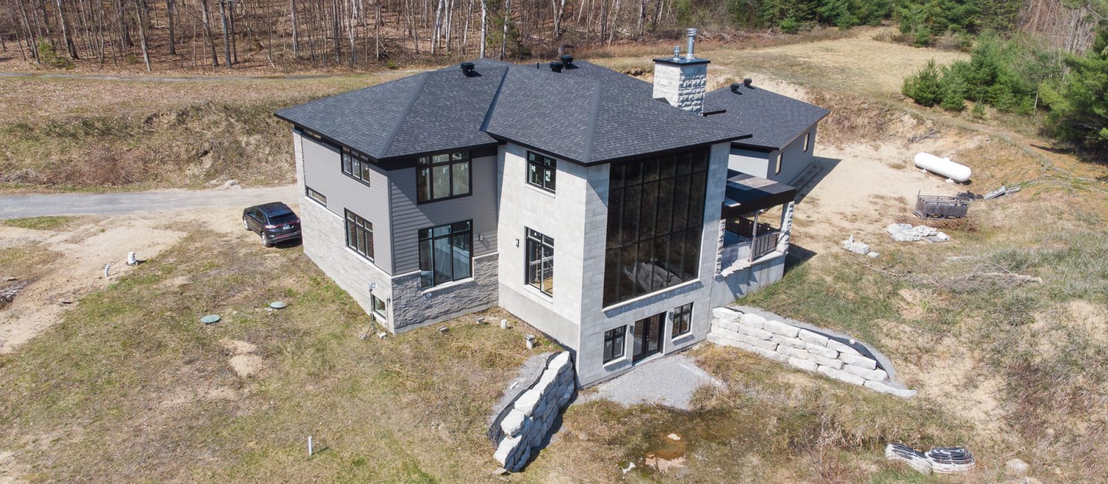 Custom waterfront home built by Baird Carpentry